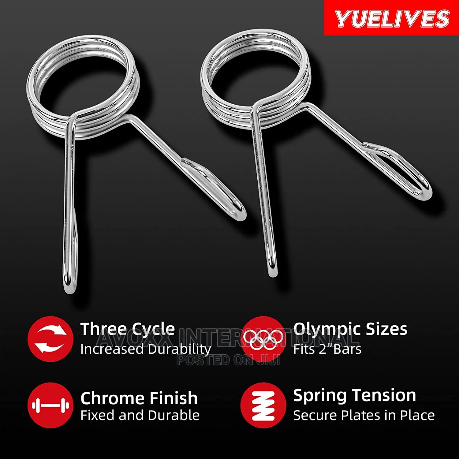 YUELIVES Olympic Bar 7ft Solid Barbell 750lb/1000lb Capacity
