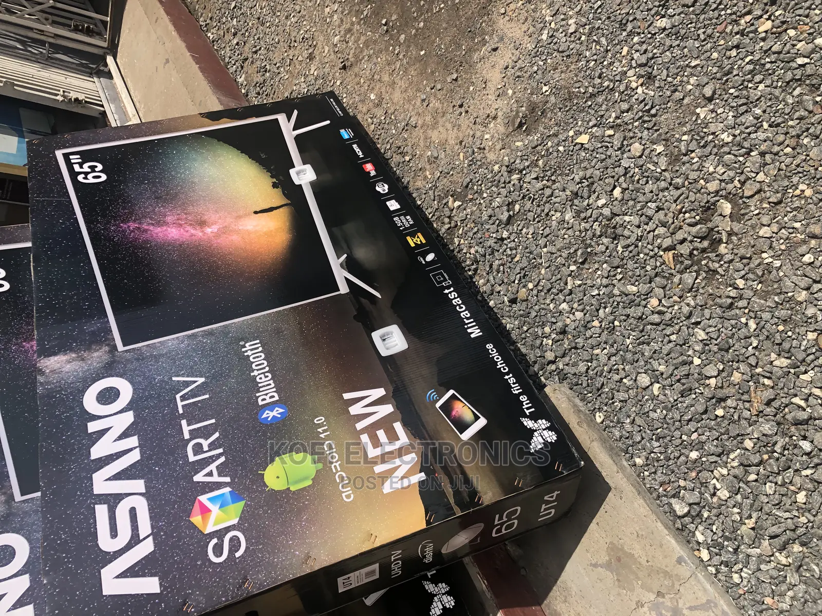 Asano Brand New 65”UHD Smart Android+Tv Guard/DSTV