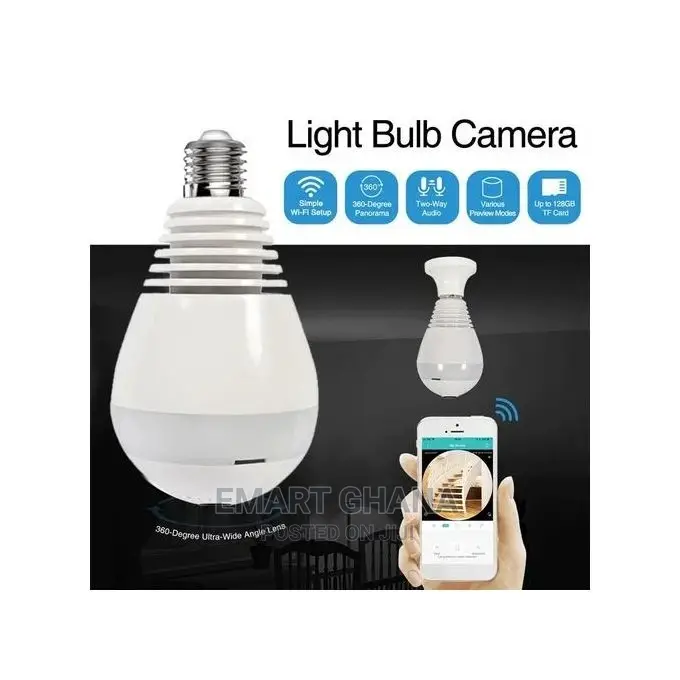 Hd 1080p Smart 360 Degree Security CCTV Light Bulb - White