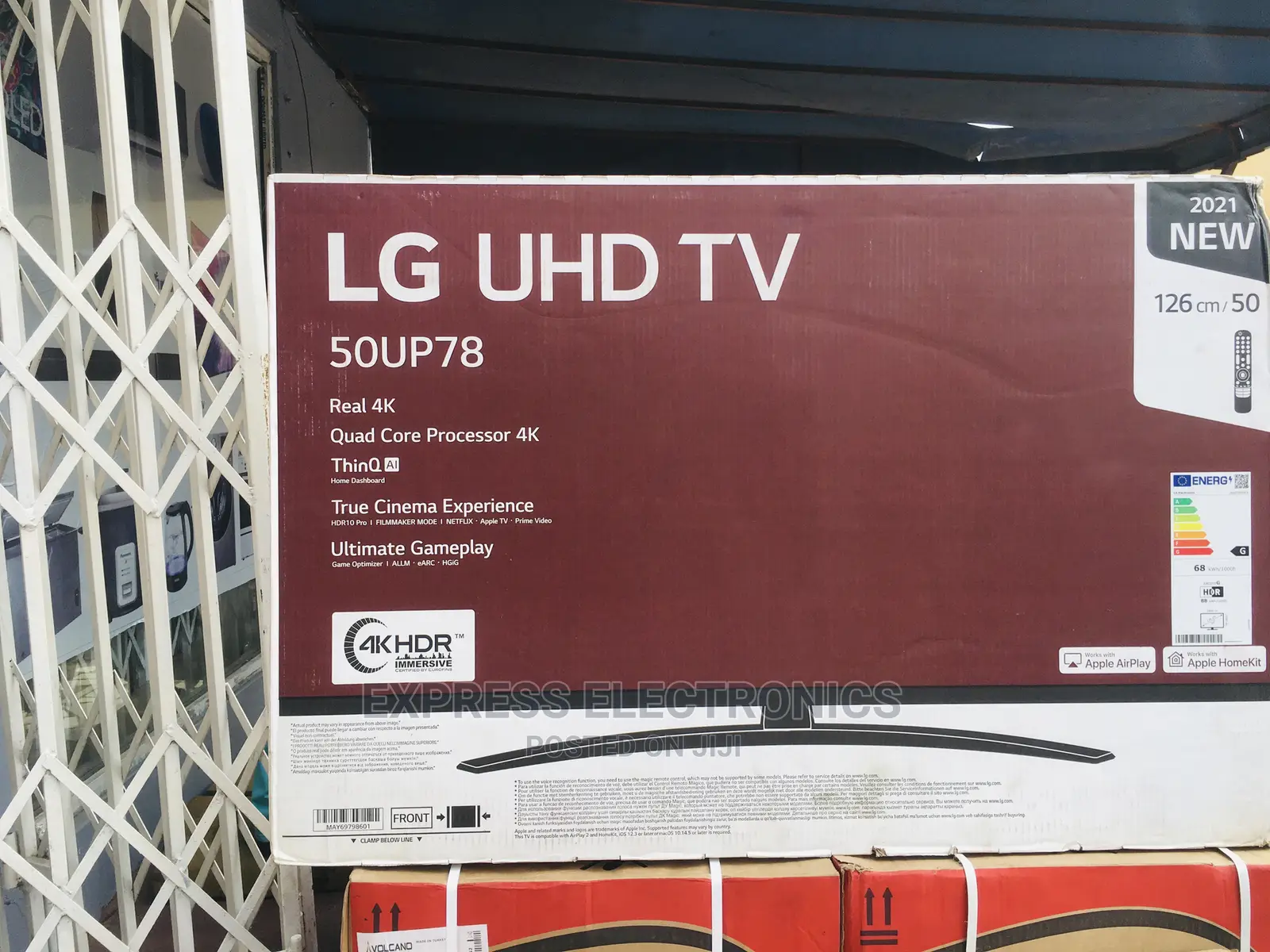 Frameless Slim Design Lg 50”UHD 50UP7800+Tv Guard