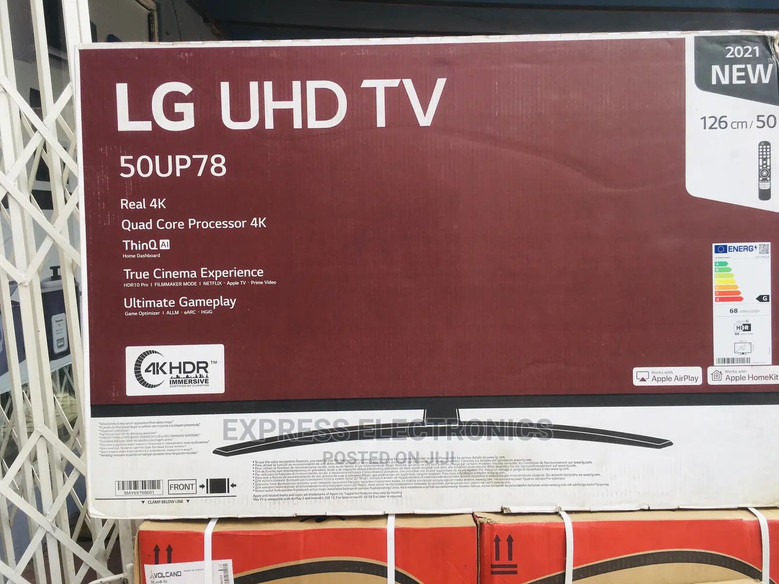 Neatly Sealed in Box LG 50”Smart Up7800 Uhd Hdr TV