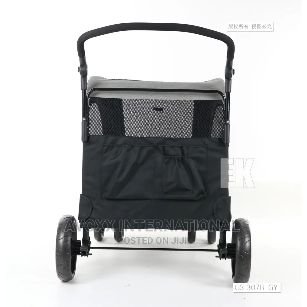Pet Four-Wheeled Stroller Dog Trolley Cat Carts- Foldable