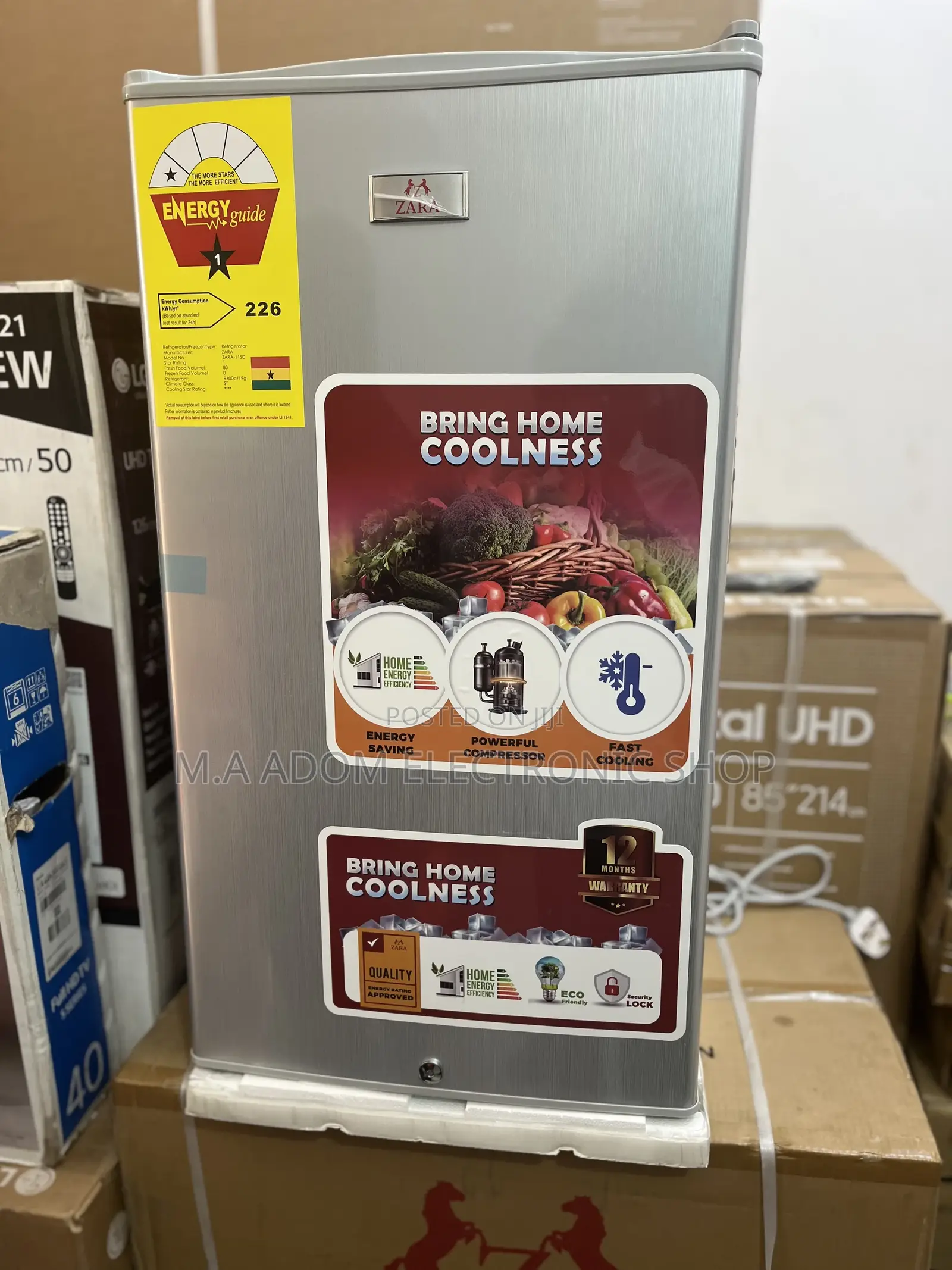 Eco Friendly ZARA 80 Litres One Door Tabletop Fridge