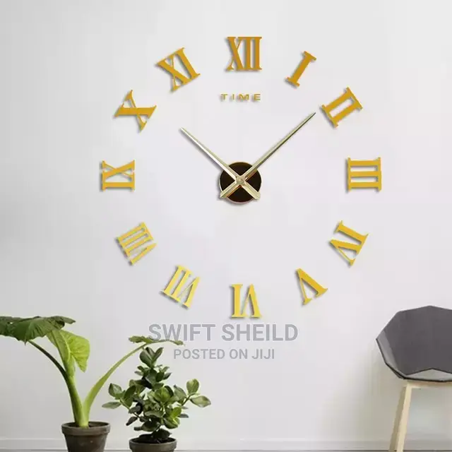 3D Wall Clock Large 100 - 120cm
