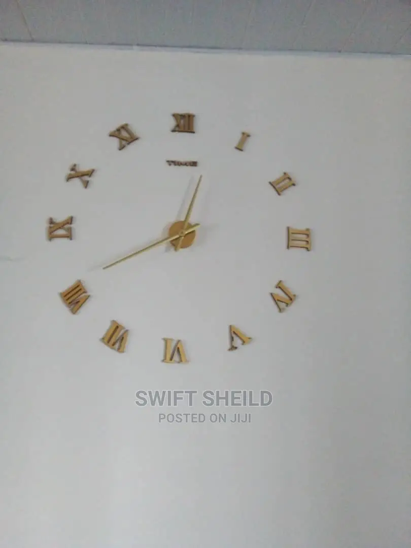 3D Wall Clock Large 100 - 120cm