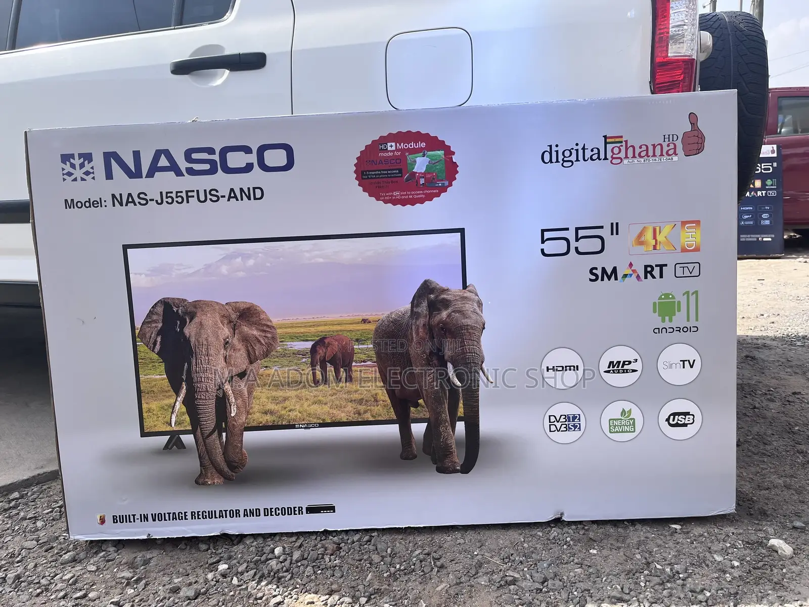 Nasco 55” UHD Smart Dvbt2s2 Slim Led Tv