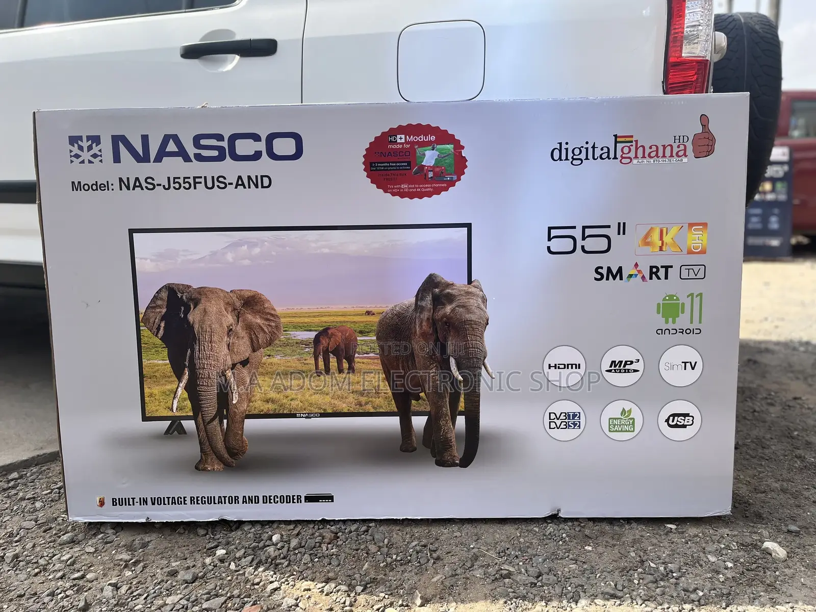 Nasco 55” UHD Smart Dvbt2s2 Slim Led Tv
