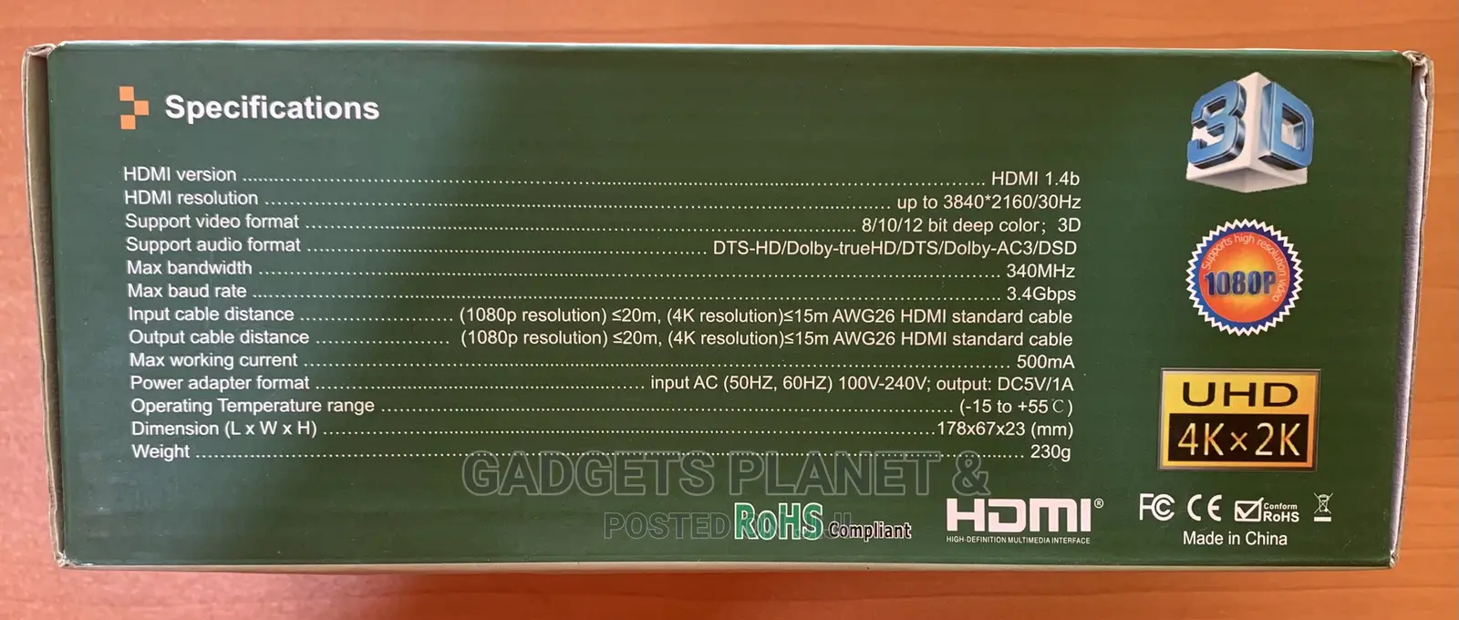  Hdmi 1x4 Splitter - 4ports