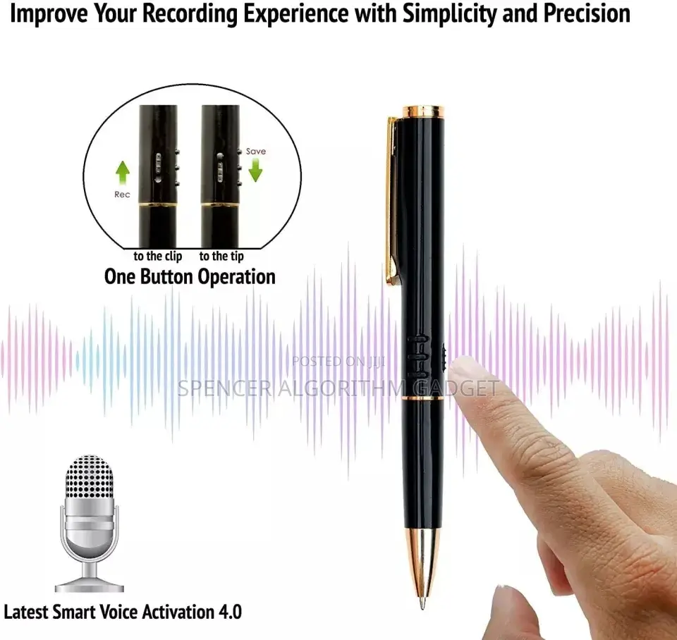 New HD Voice Audiorecorder Pen 22hrs Record After Charge