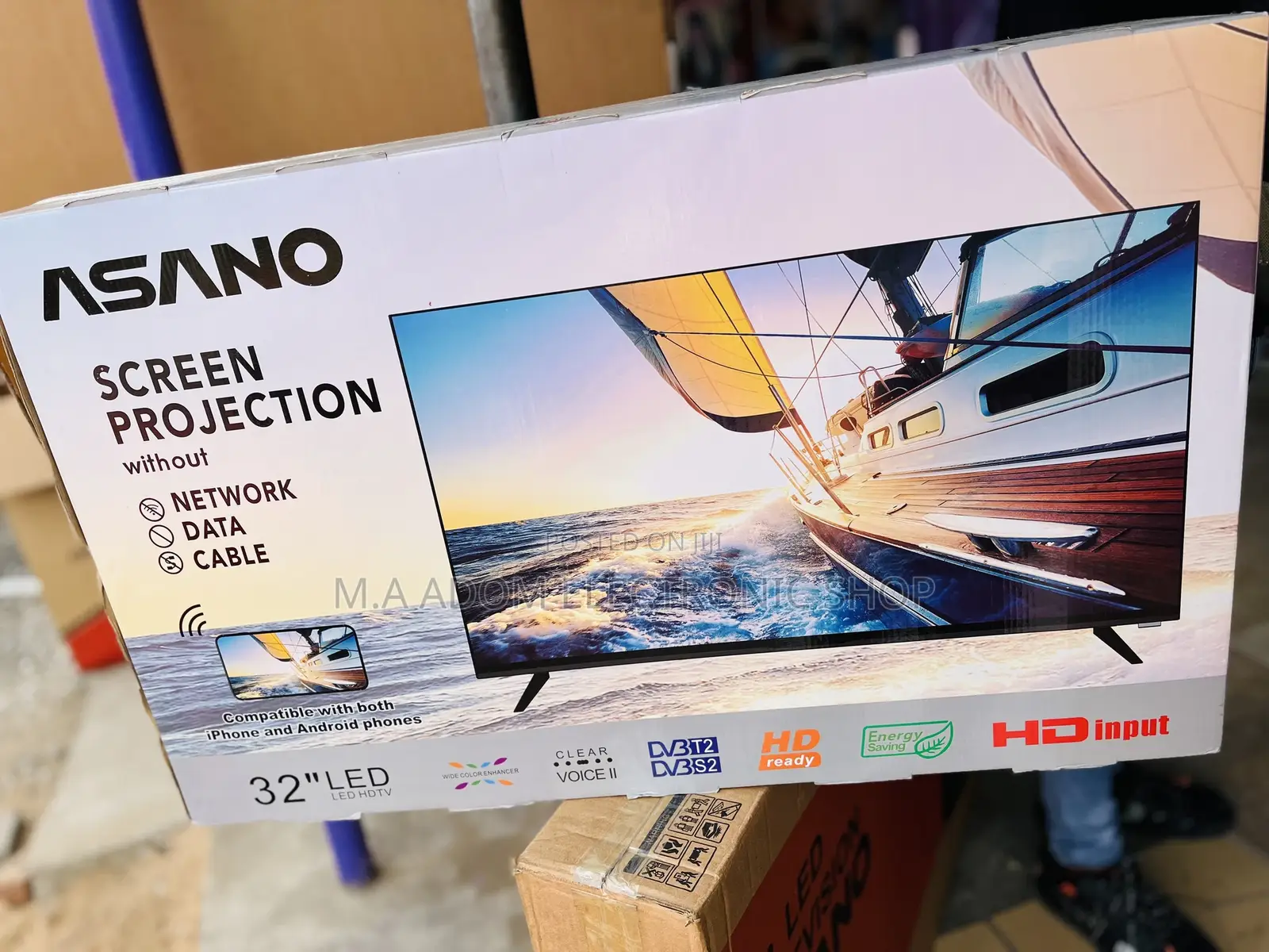 Asano 32” Framless Digital S2 Led Tv With Screen Protection
