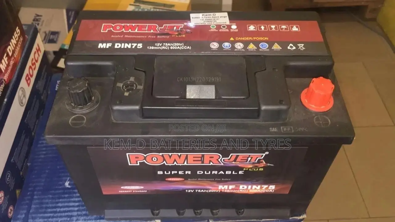 Din75 15 Plates Power Plus Jet Car Battery - Cruze Corolla