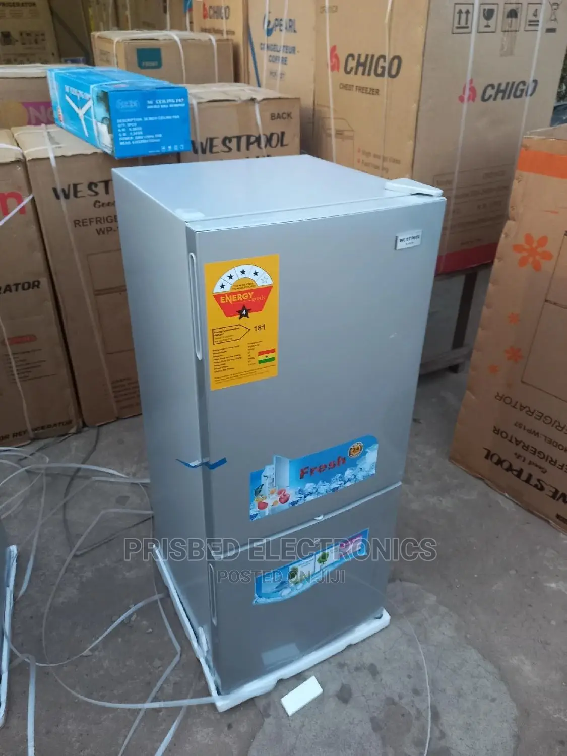 Westpool Durable Fridge 117 Litres Bottom Freezer (4stars)