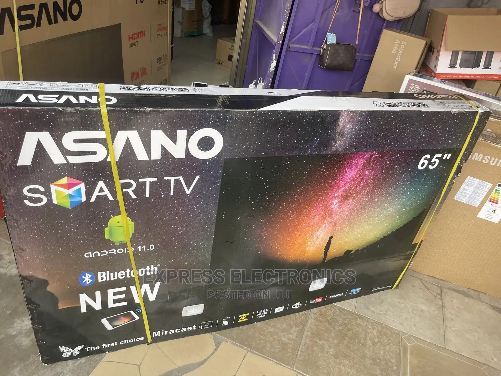 Eco Friendly Asano 65”Miracast LED UHD Android +Dstv