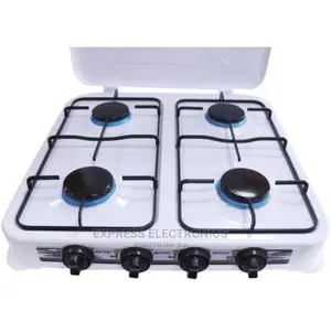 Table Top Gas Cooker - 4 Burner - White Nasco Long Lasting