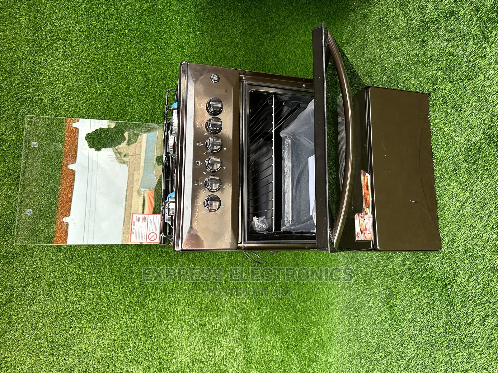 Brown~Volcano 4burner Gas Stove With Oven Cooker