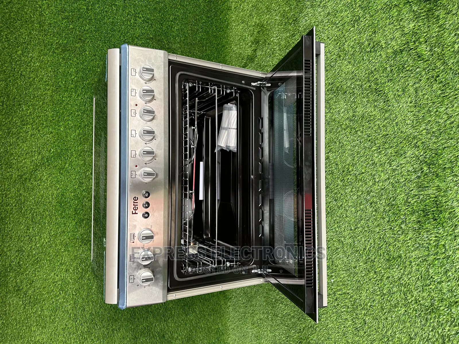 Perfect New Ferre 60x90 (5b) *Shine Black*Gas Stove Oven
