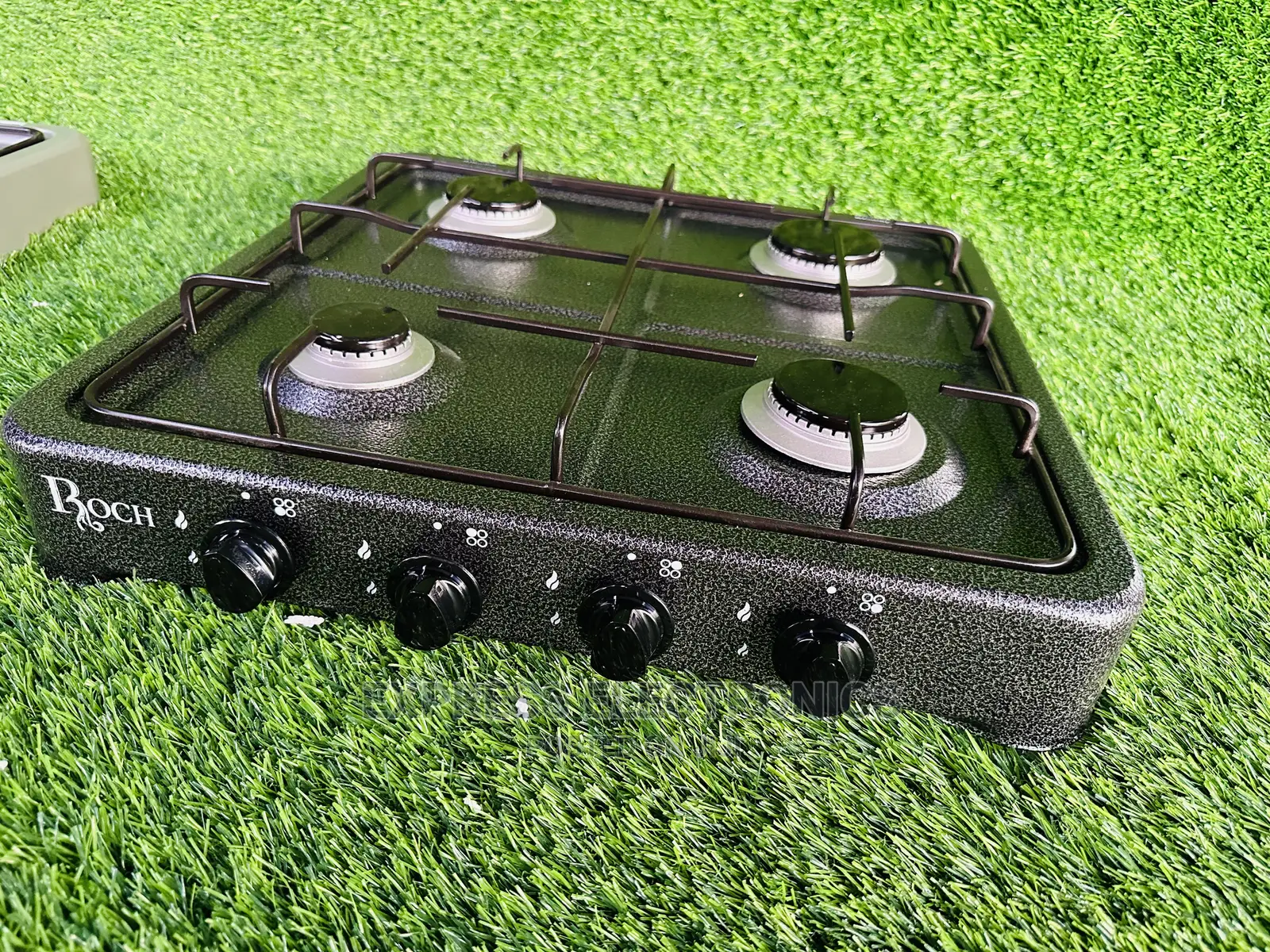 Volcano 4BURNER Gas (Metallic Black)With Knobs