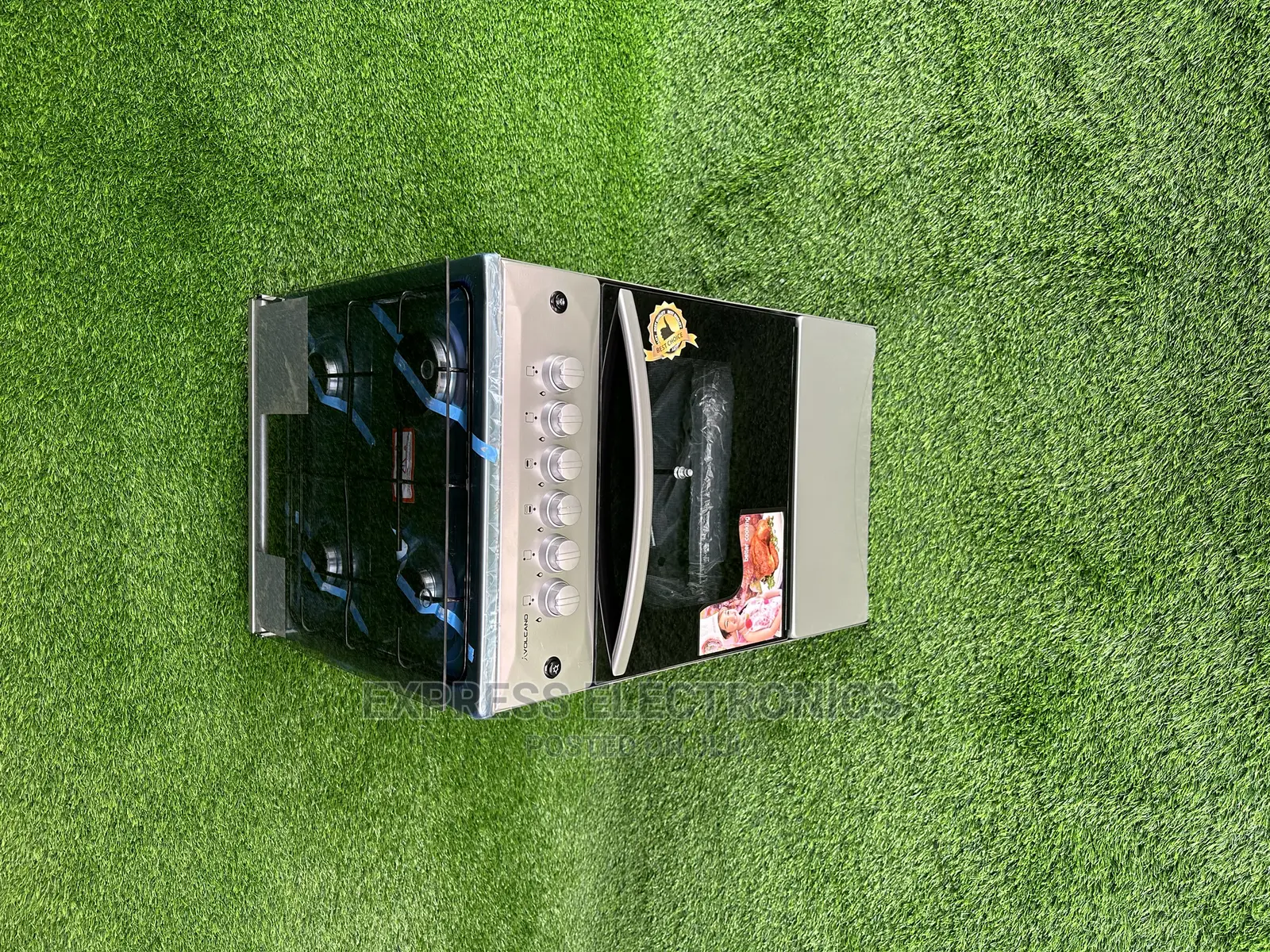 New Line Ferre Sliver Color 60+60 Gas Stove Cooker Oven