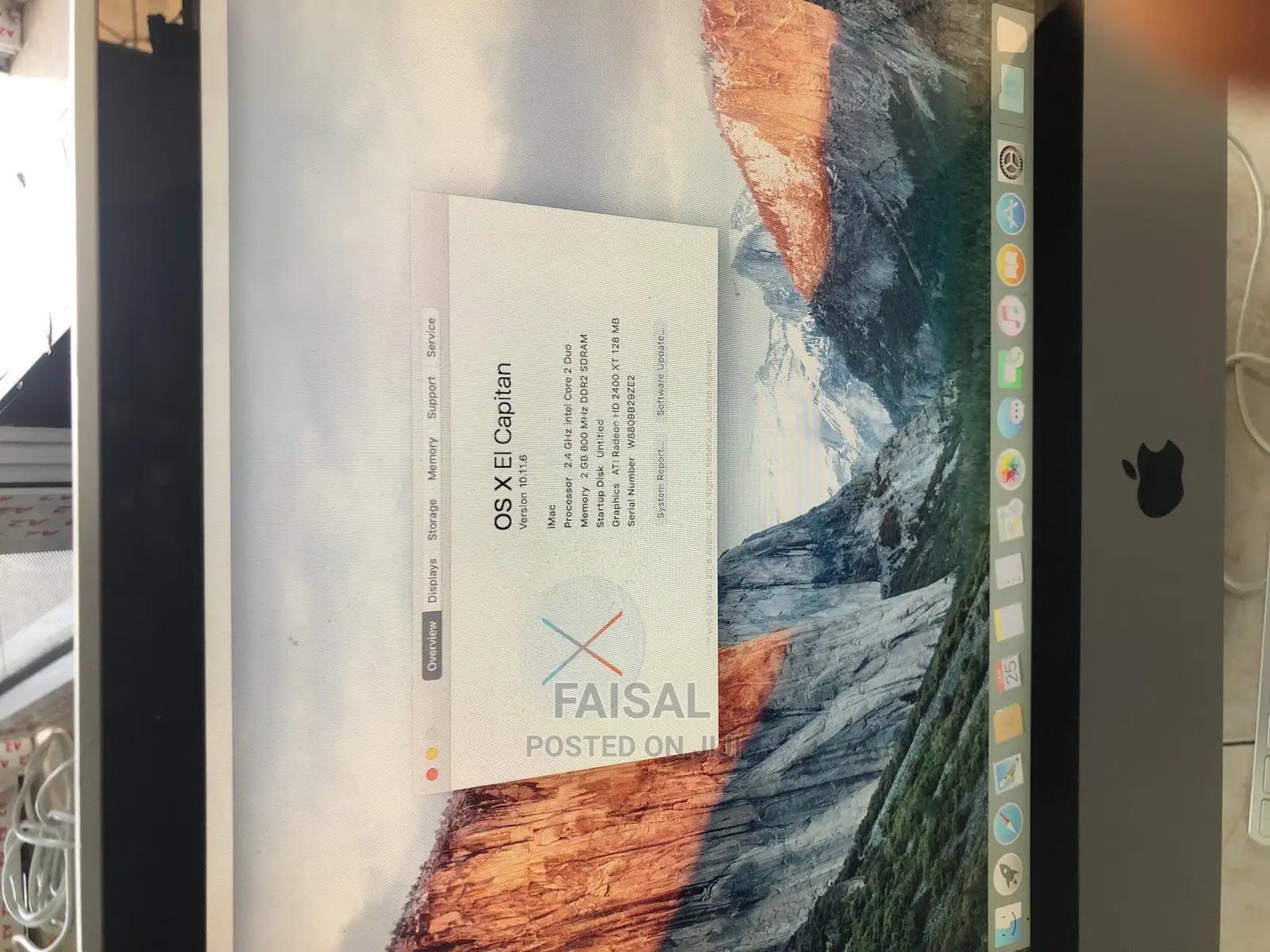 Desktop Computer Apple iMac 2GB Intel Core 2 Duo HDD 250GB