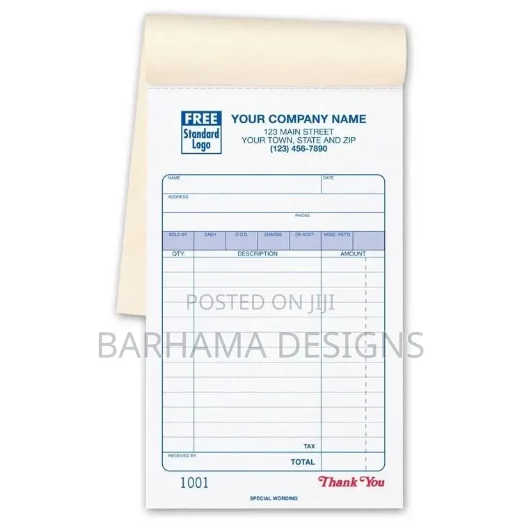 Receipt Books and Invoice