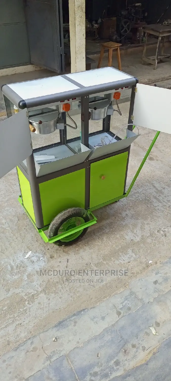 Double Popcorn Machines on Wheels