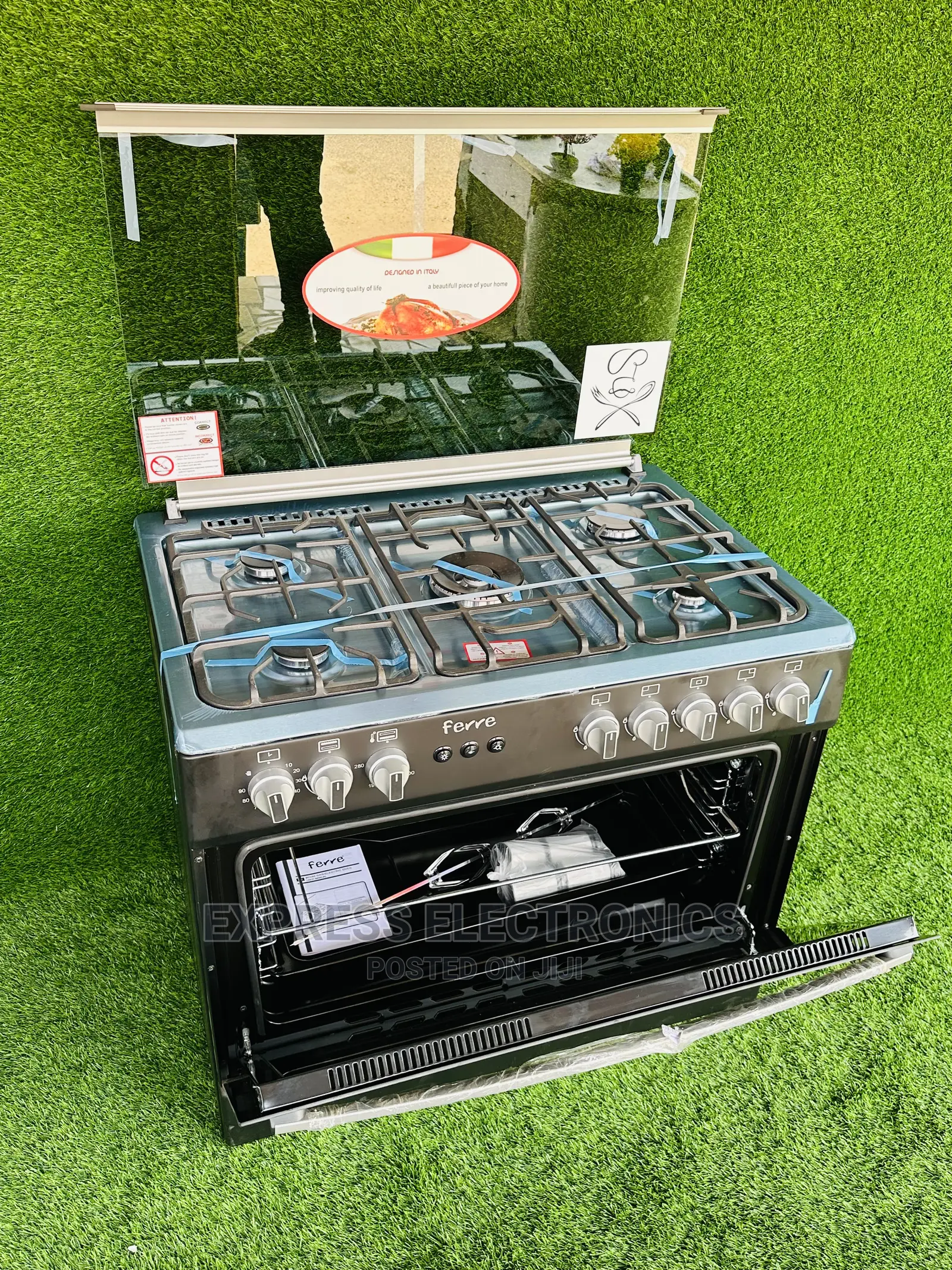 Black-Ferre-Bake Oven Stove Cooker 5burner