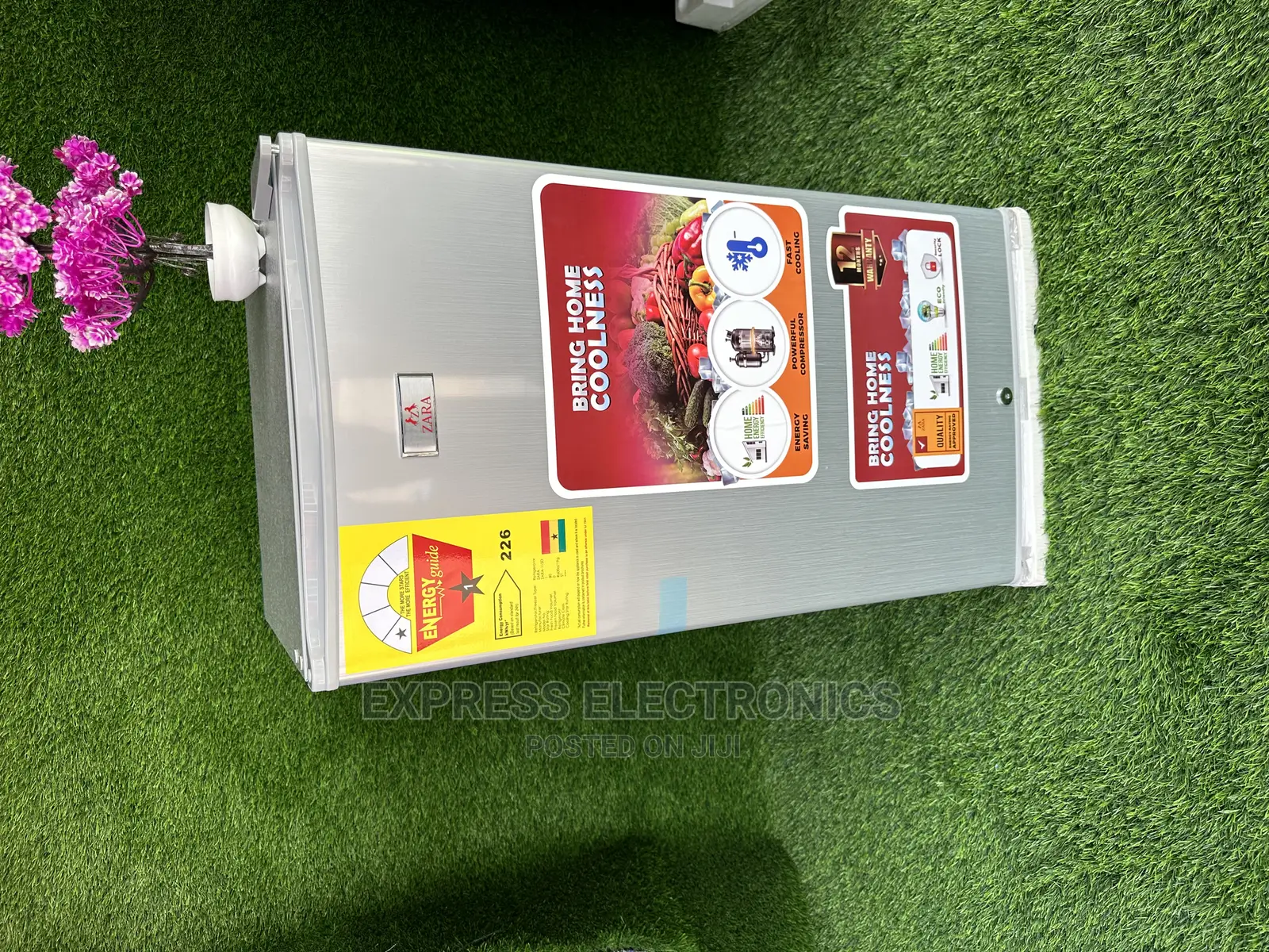 Zara Adjustable Shelves Led Light Tabletop Fridge Sliver