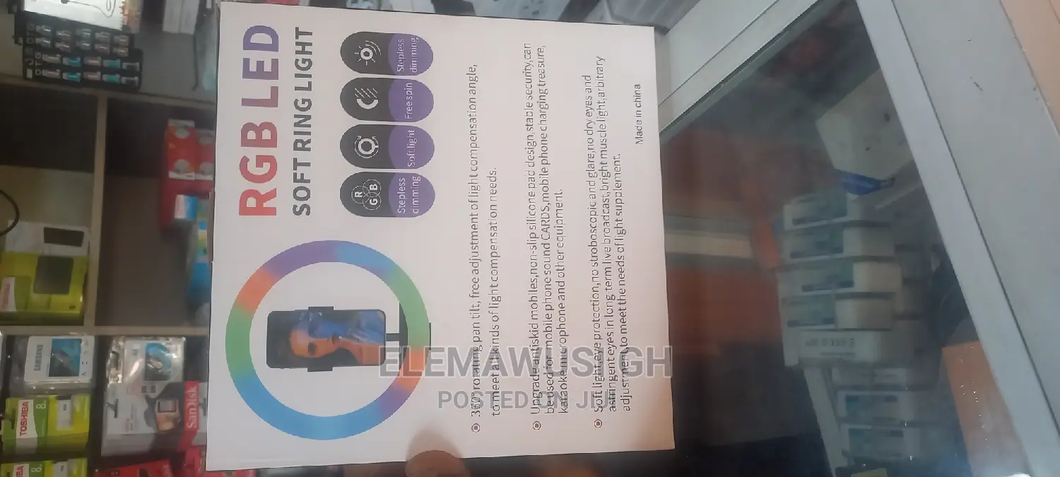 10 Inches Rgb Ring Light (15 Colour) With Stand