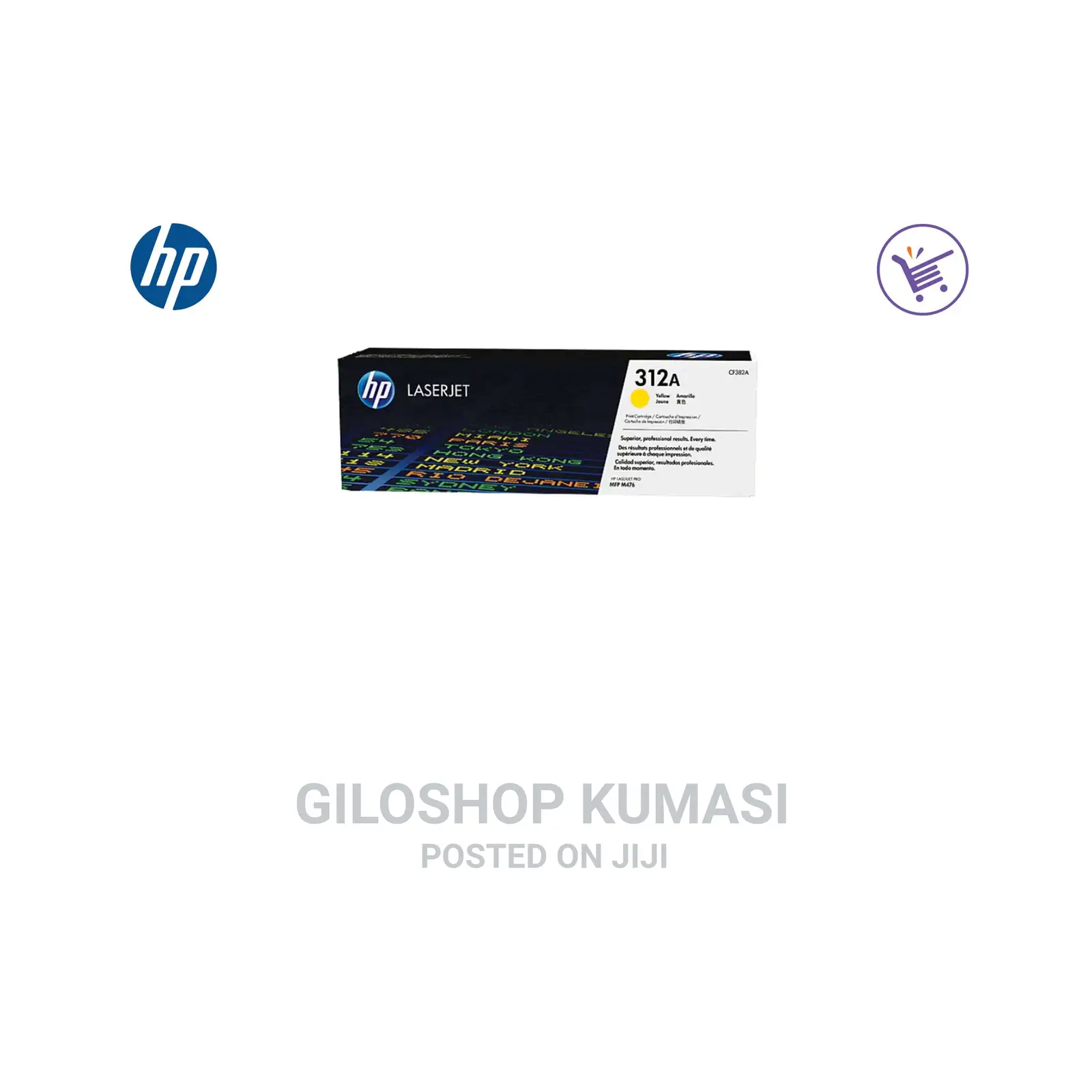 Hp 312a Yellow Original Laserjet Toner Cartridge, Cf382a,