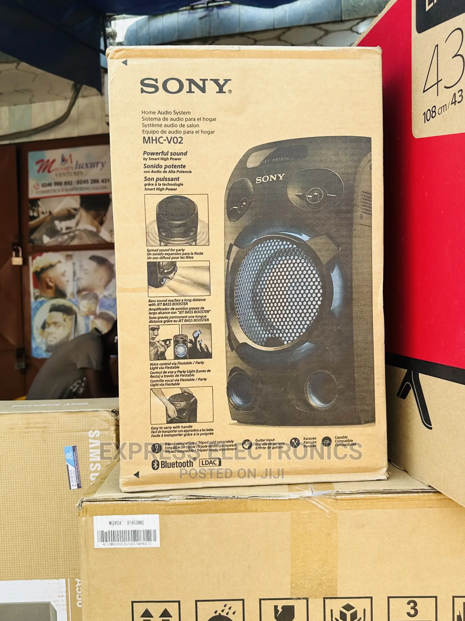 MHC -V02 High Power Audio System With BLUETOOTH Technology