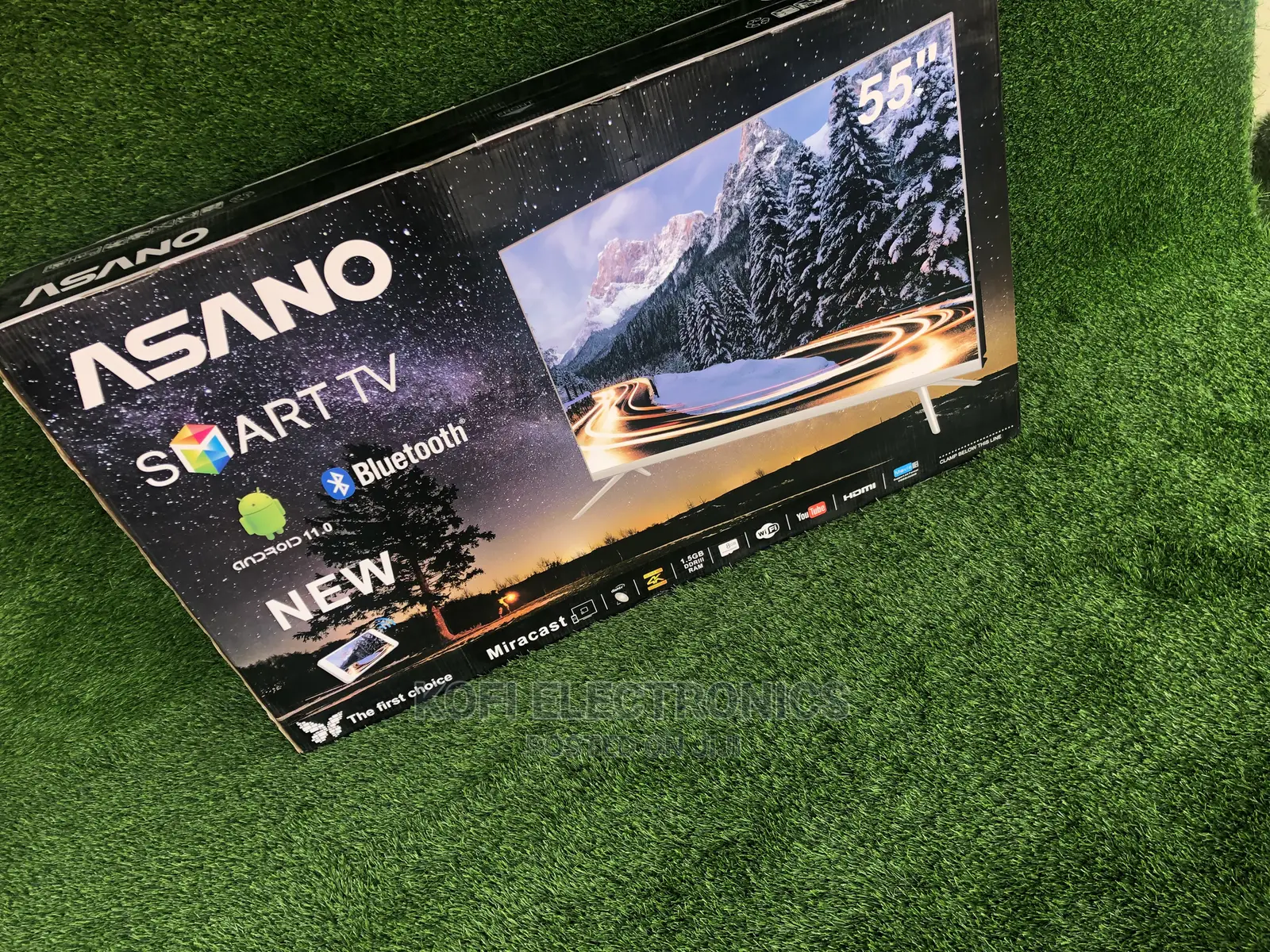 Analog Digital Tuner Asano 55" UHD Smart Satellite TV