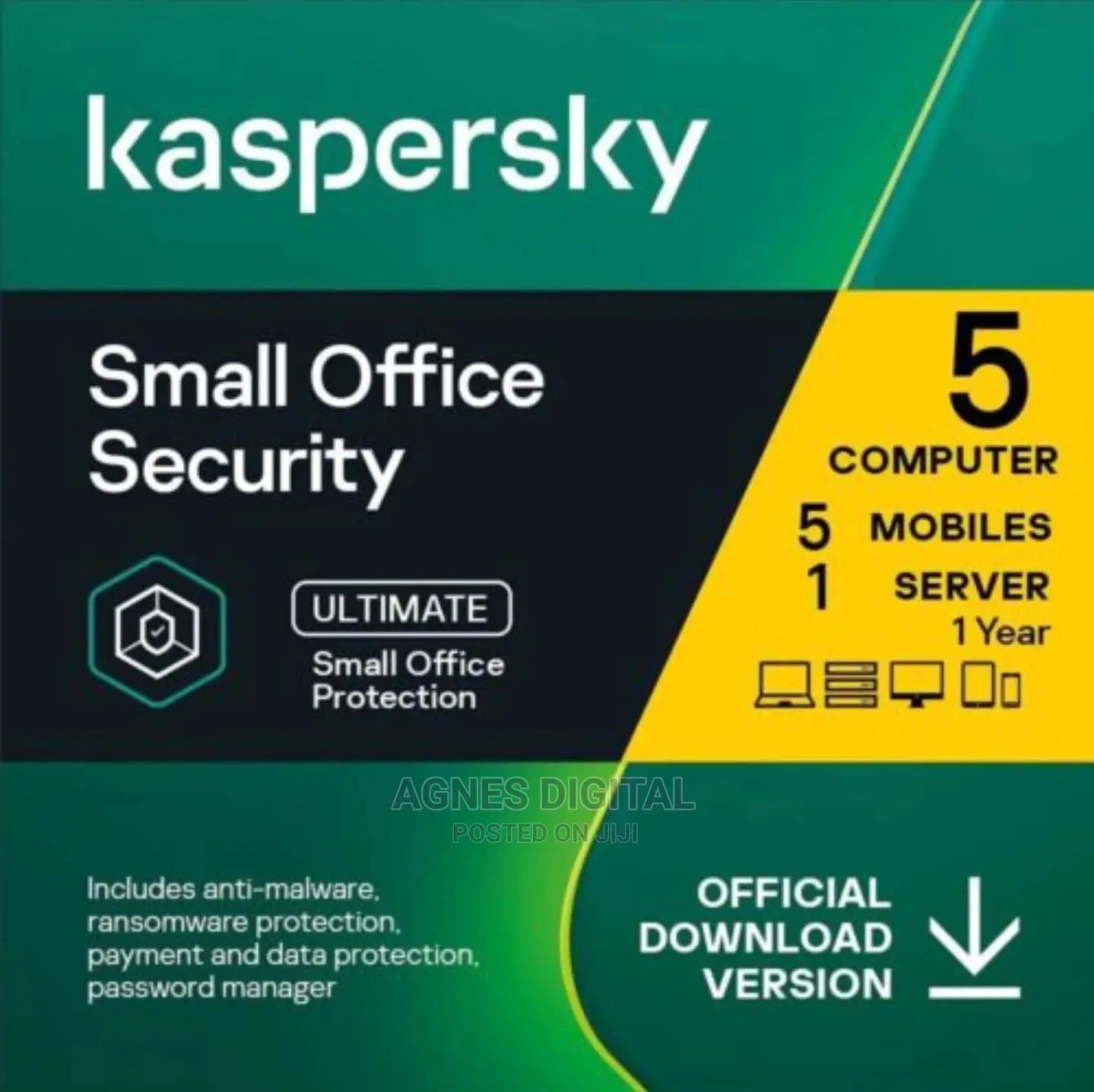 Latest Kaspersky Small Office Key -1 Server 5 Devices + 1 Yr