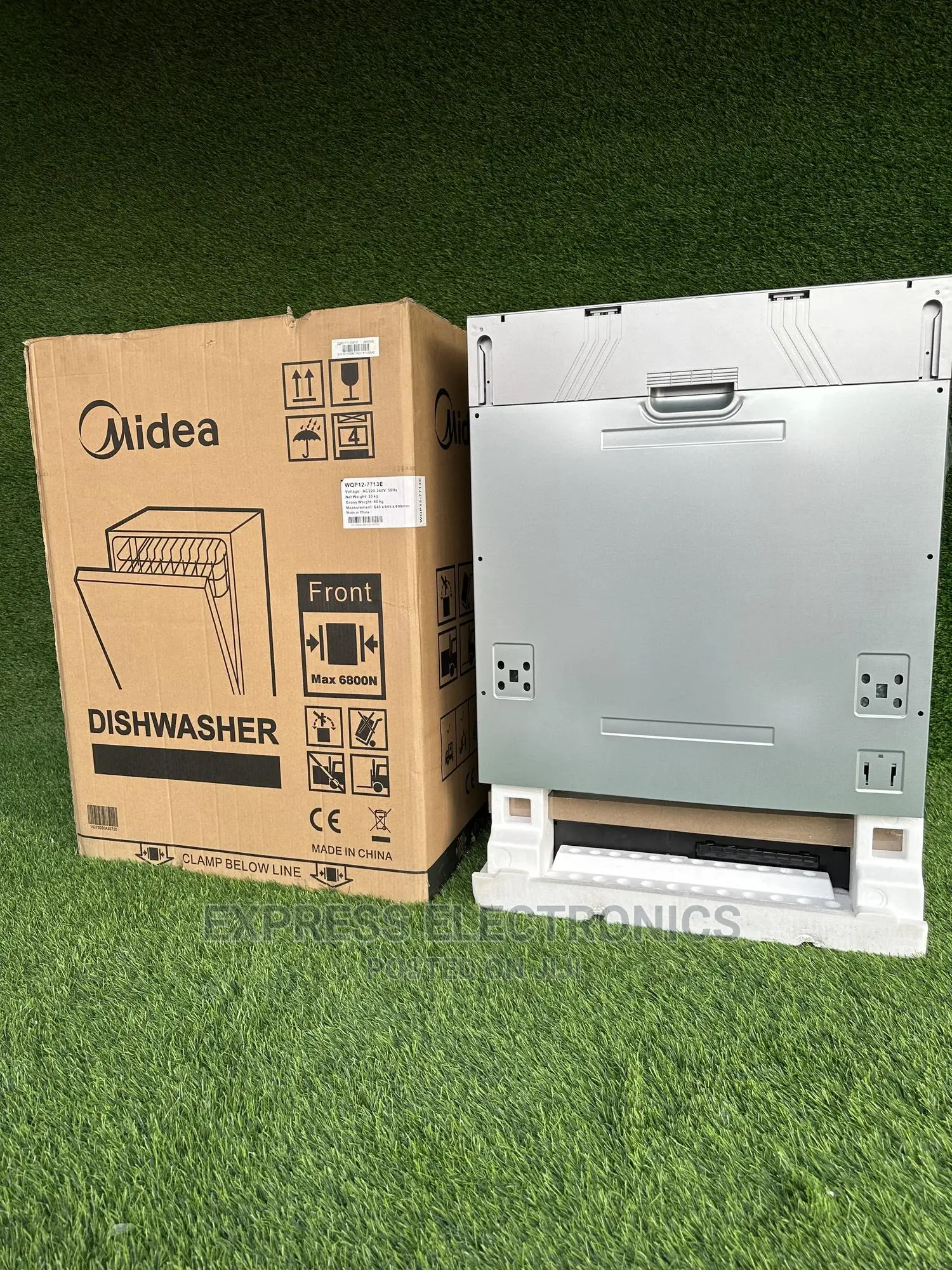 Half Board WQP12-7713E Built-In 7 Program Midea Dishwasher