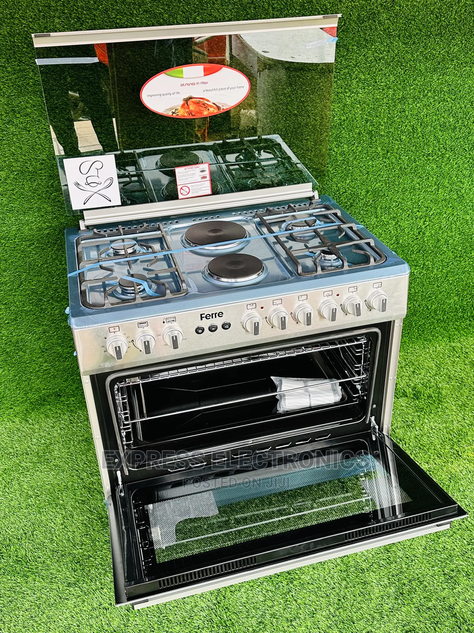 2electric Ferre Bet Bake Oven 4gas Burner Stove Cooker