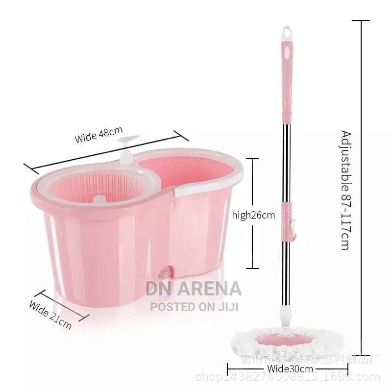 Spin Microfibers Mop With Basket