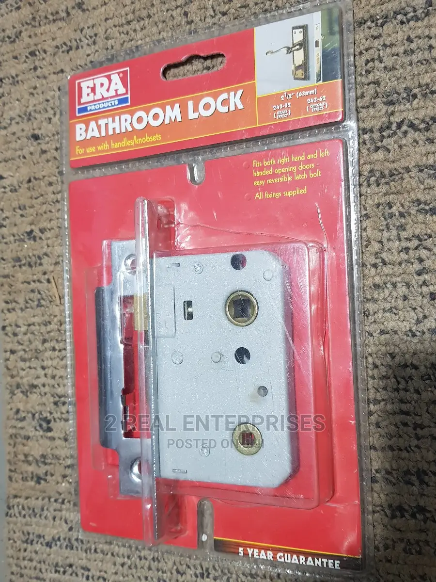 Chrome Effect Bathroom Lock 2.5 Inches