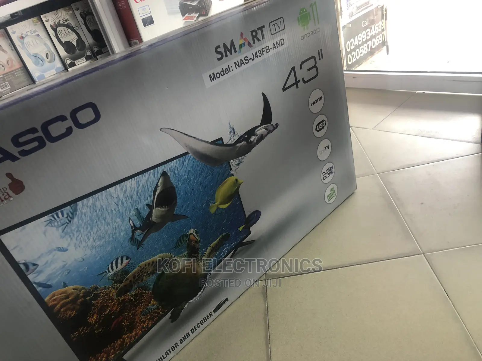 New Smart Android Nasco LED Digital Satellite TV – 43′′