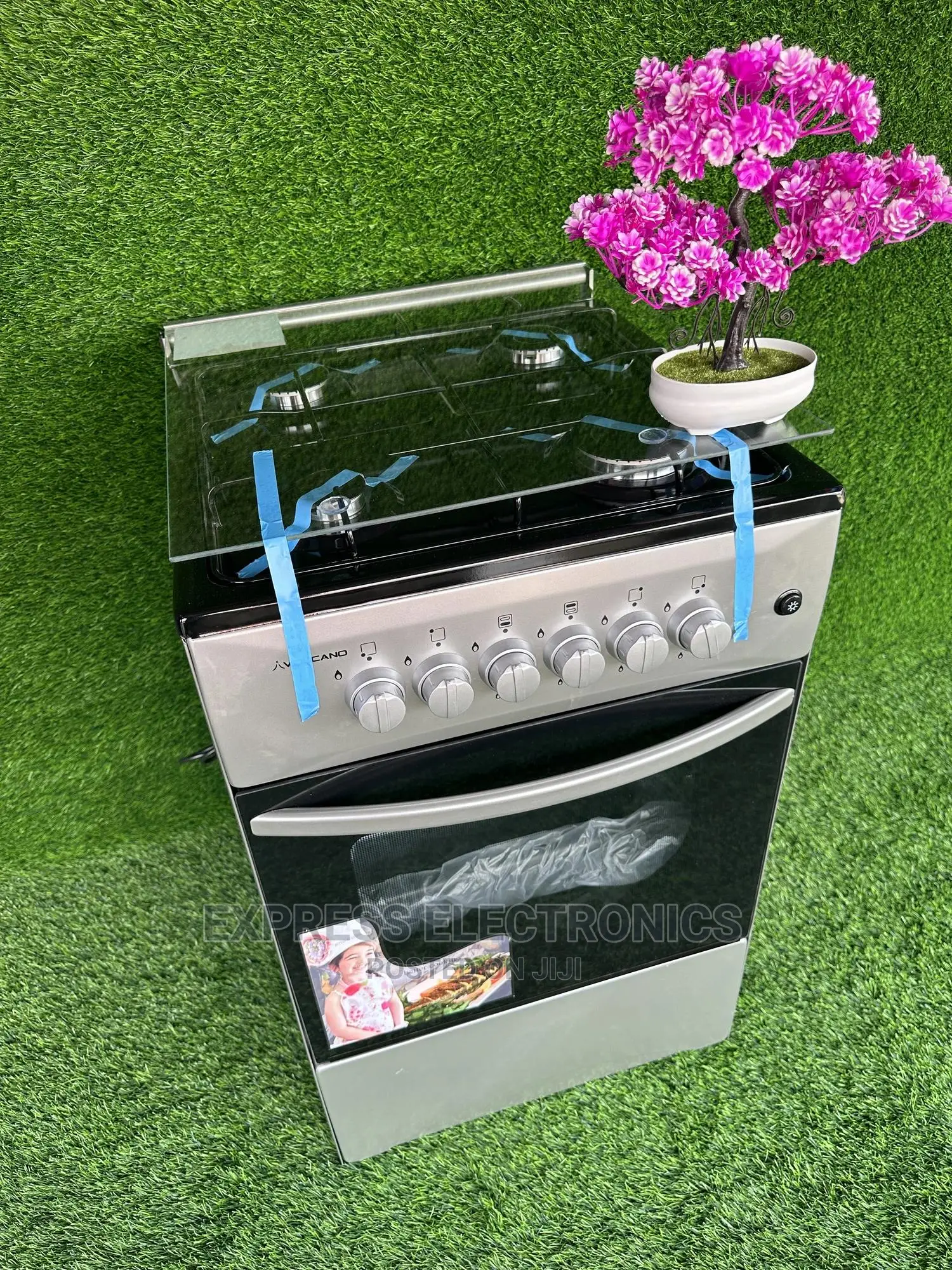 Antitrust 4burner Sliver Knobs Oven Stove Volcano Sliver