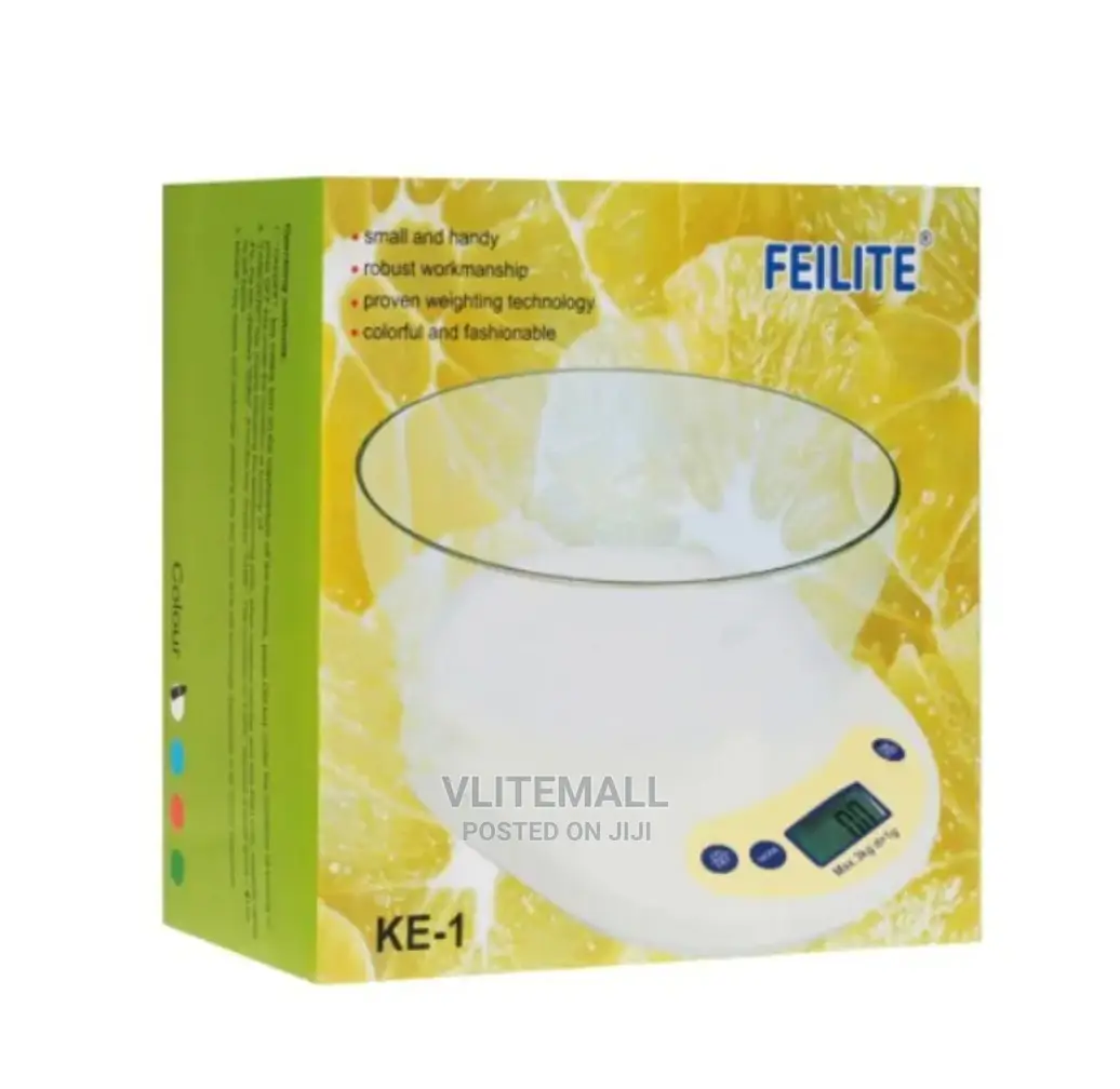 Electronic Kitchen Weighing Scale With a Bowl