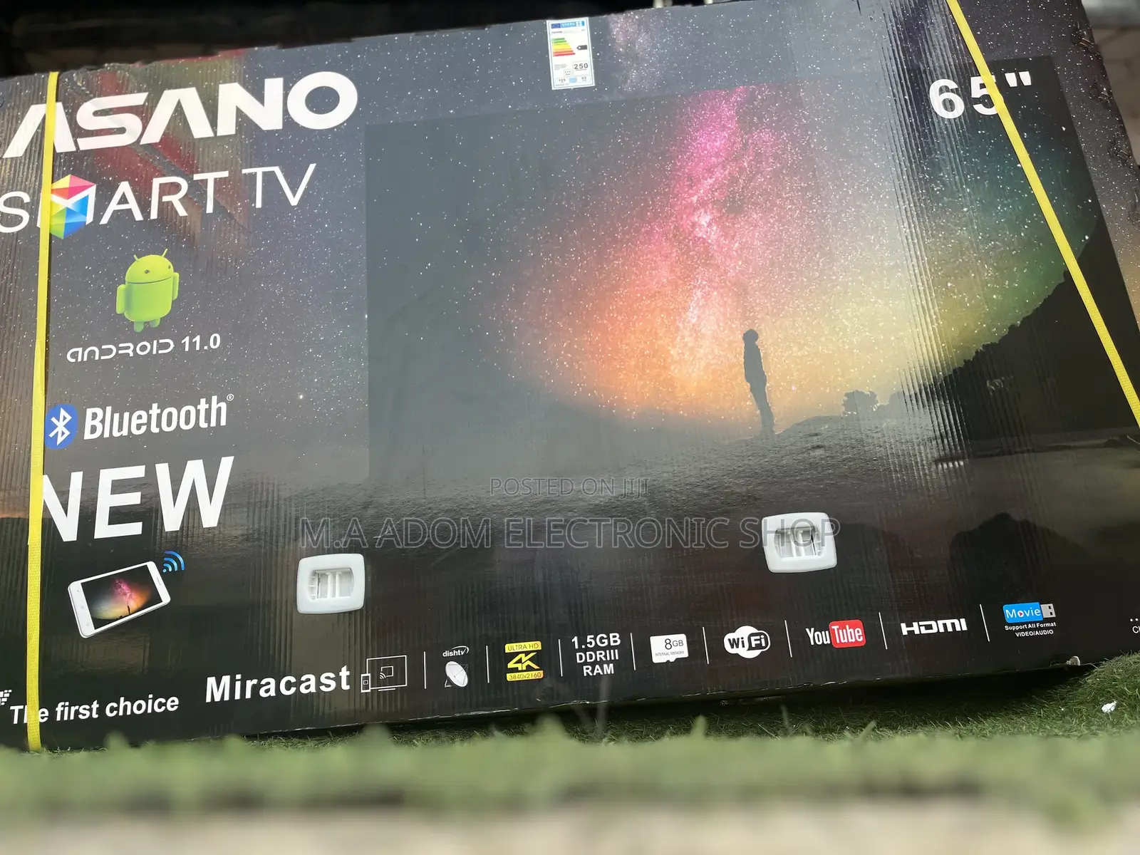 Brand New 65” Asano UHD Smart Android 11.1 Bluetooth Tv