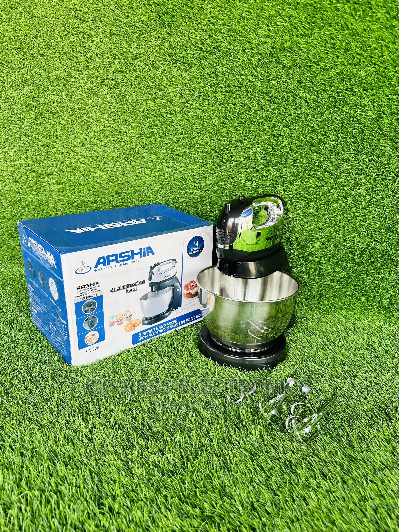 Ashia Cake Mixer Stainless Steel Sliver