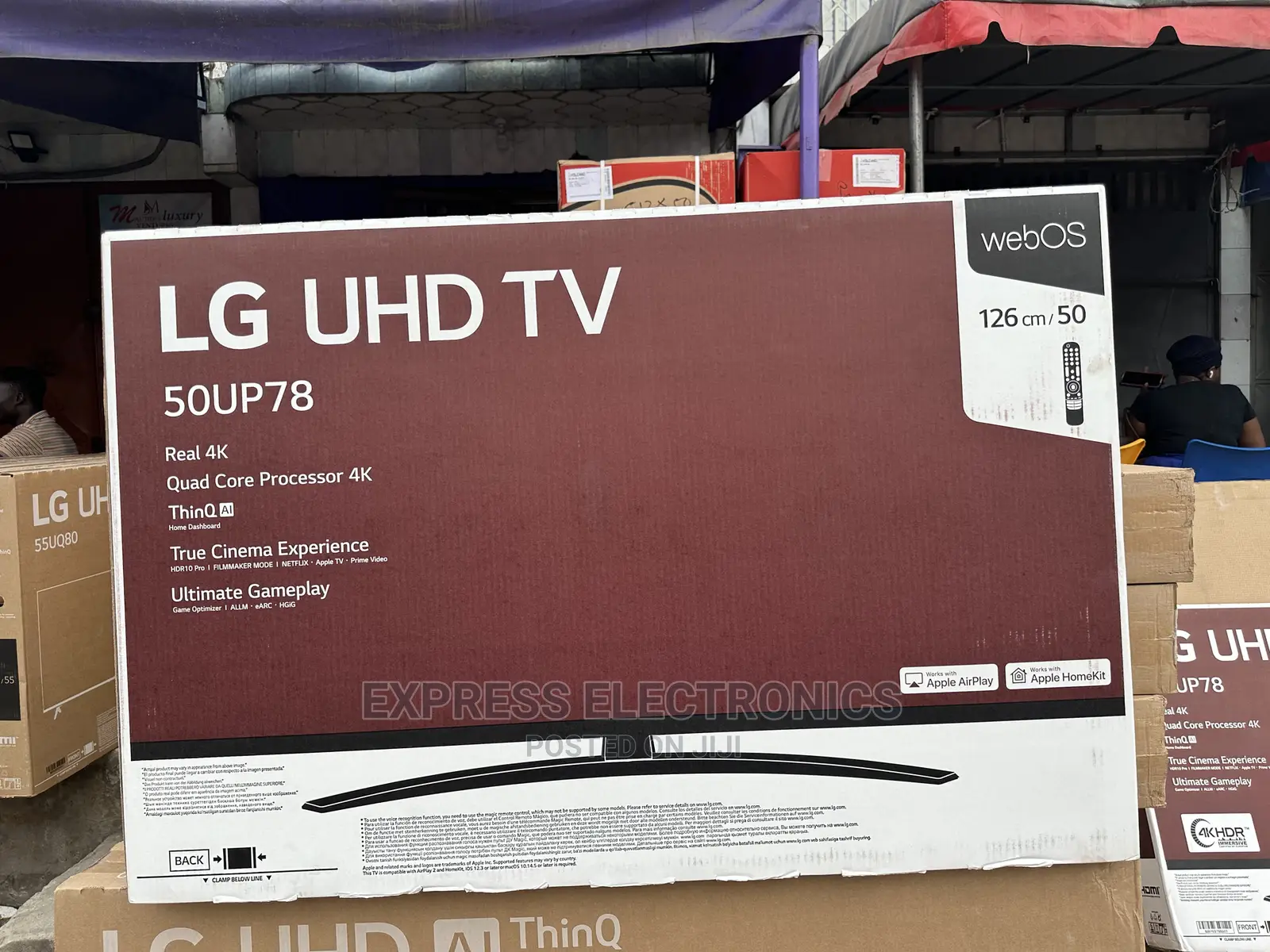 Enjoy Listen Clear Sound and Pictures LG UHD 50”UP7800