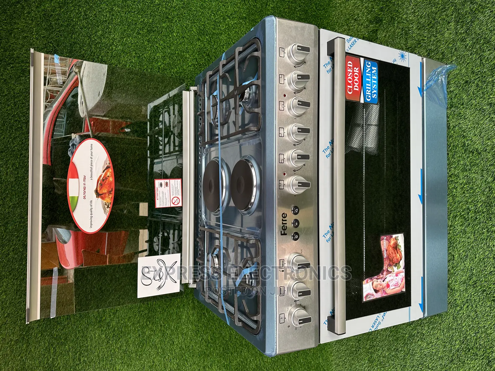 Gas Flame 60x90 (6B) 4* 2 Inox Ferre Stove Top Cooker