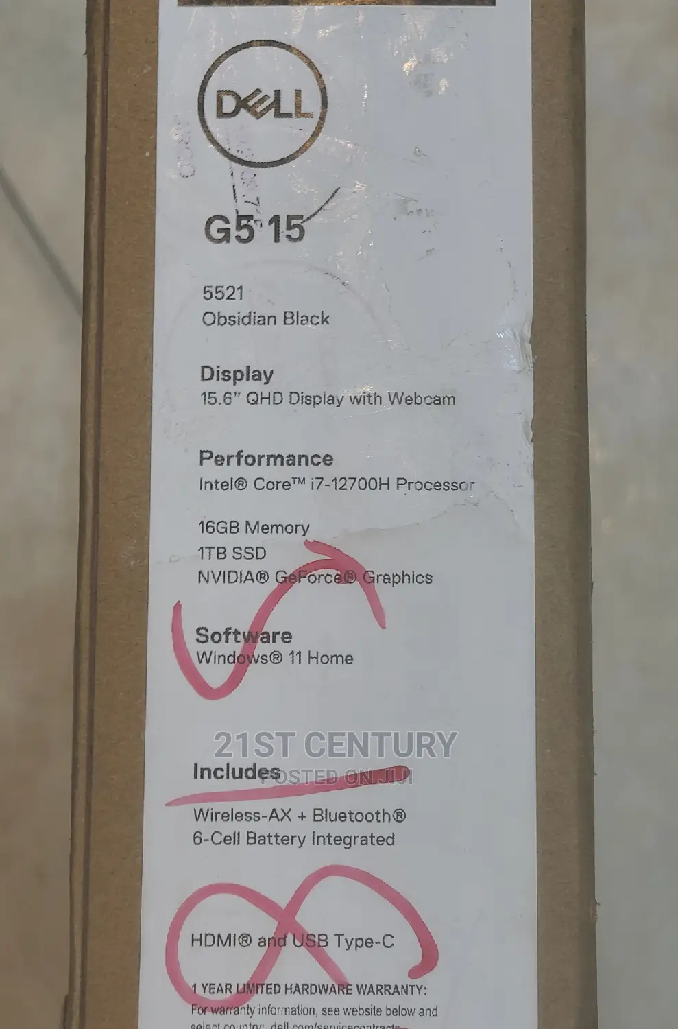 New Laptop Dell G5 16GB Intel Core I7 SSD 1T