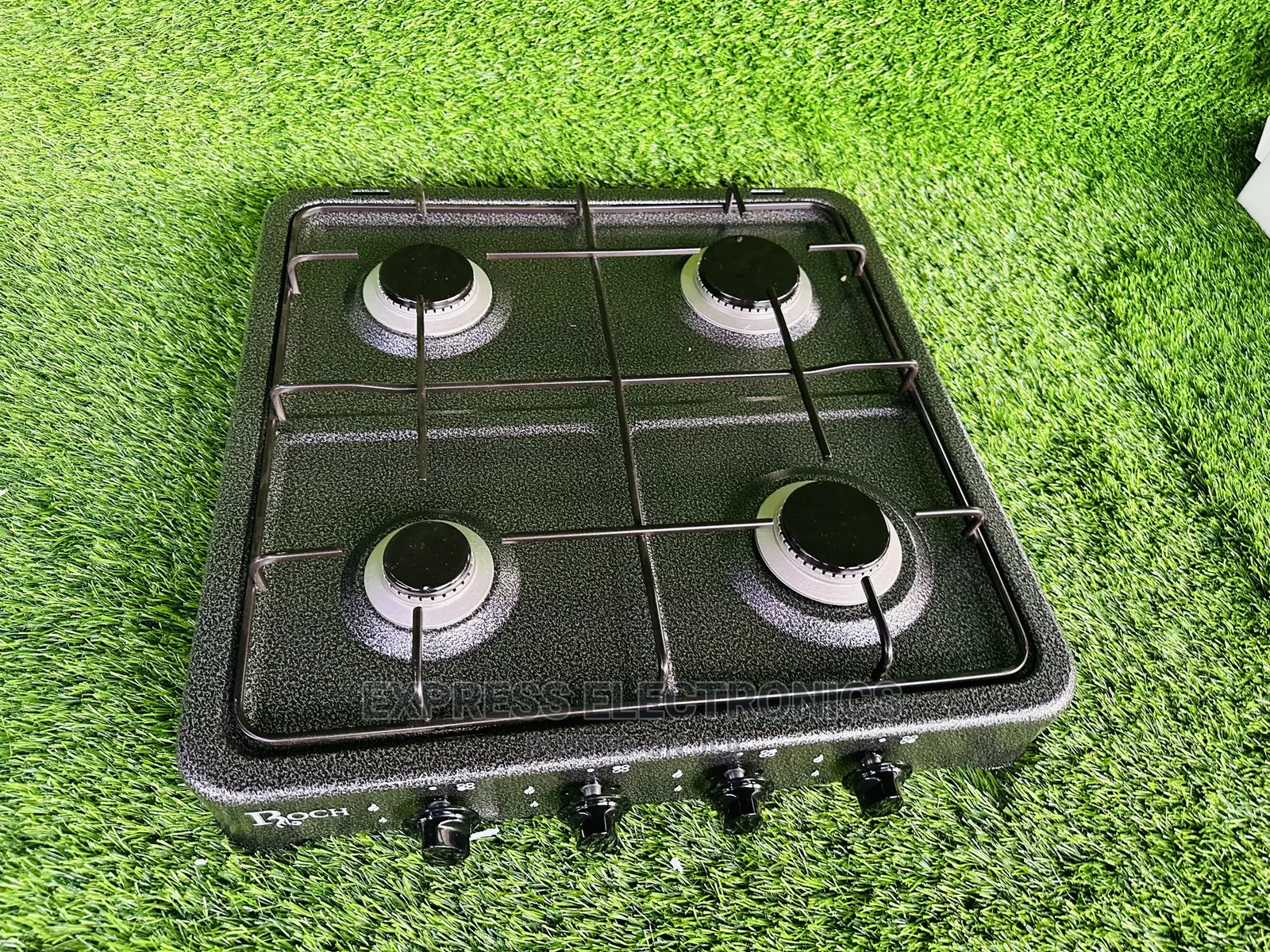 Stainless Steel Metallic Black Gas Cooker Table Top