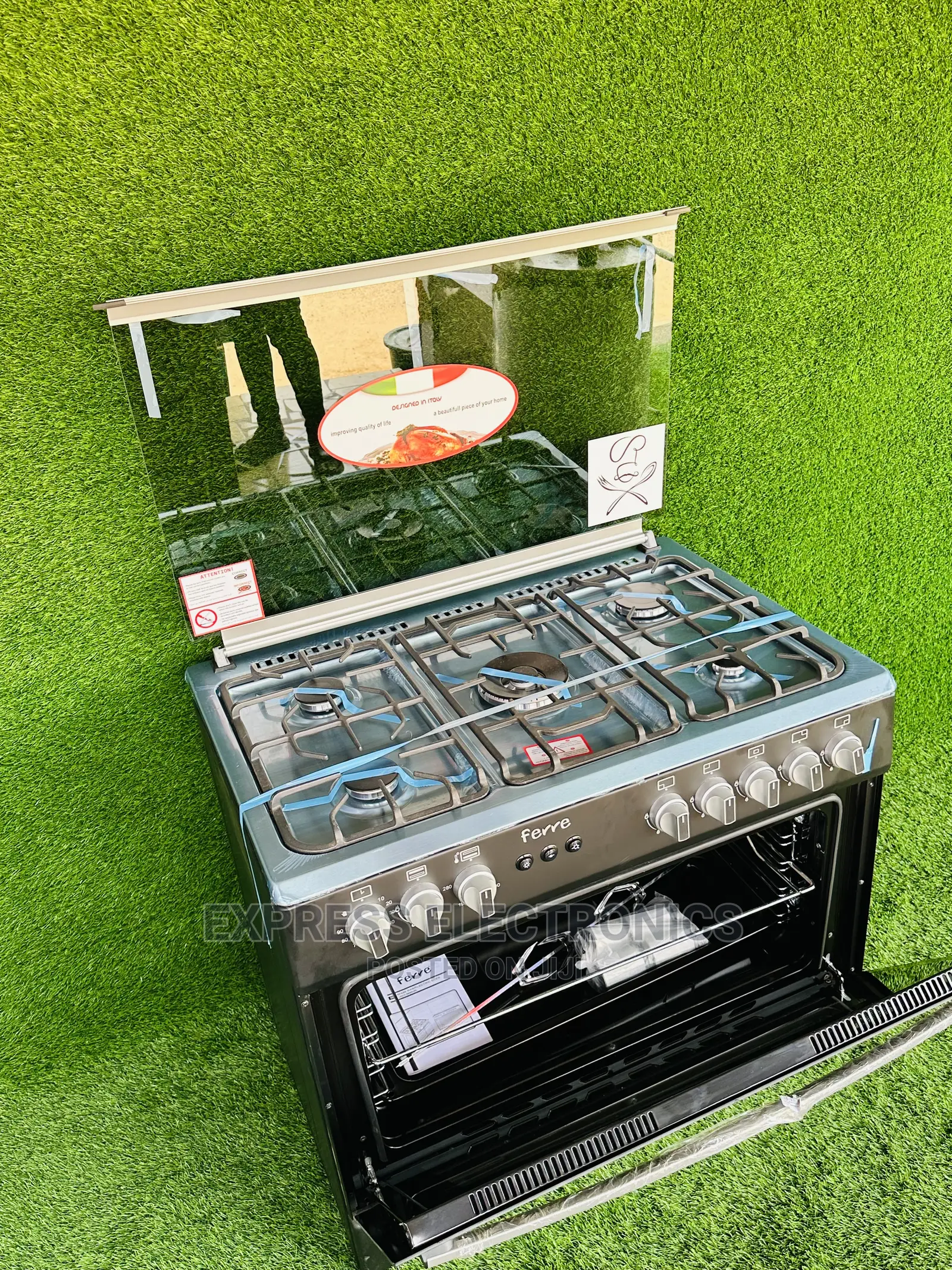 5burner Original Stove Gas Cooker Oven Grill Front Control