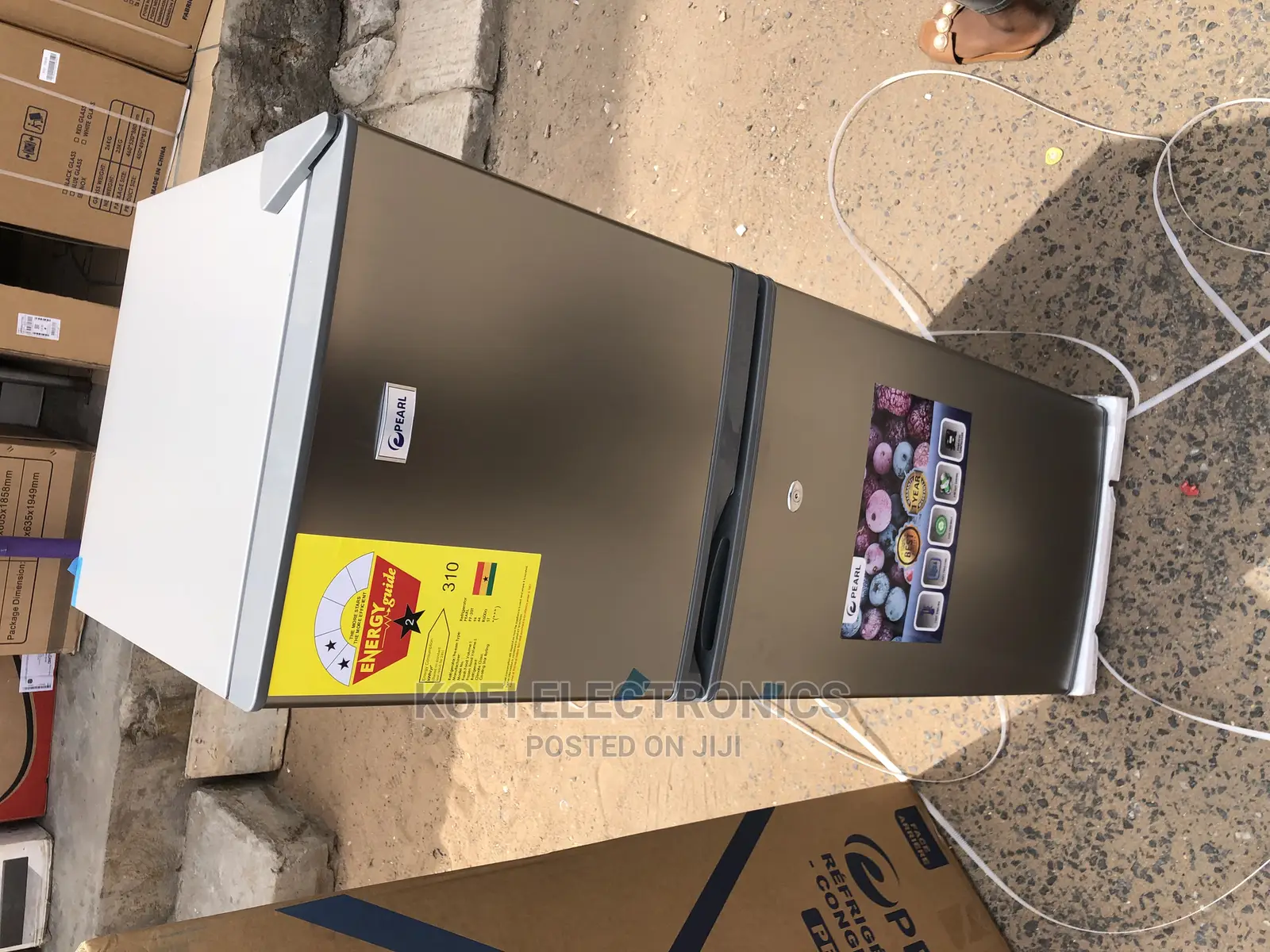 Pearl Silver Color Double Door Fridge PF 20T [138L]