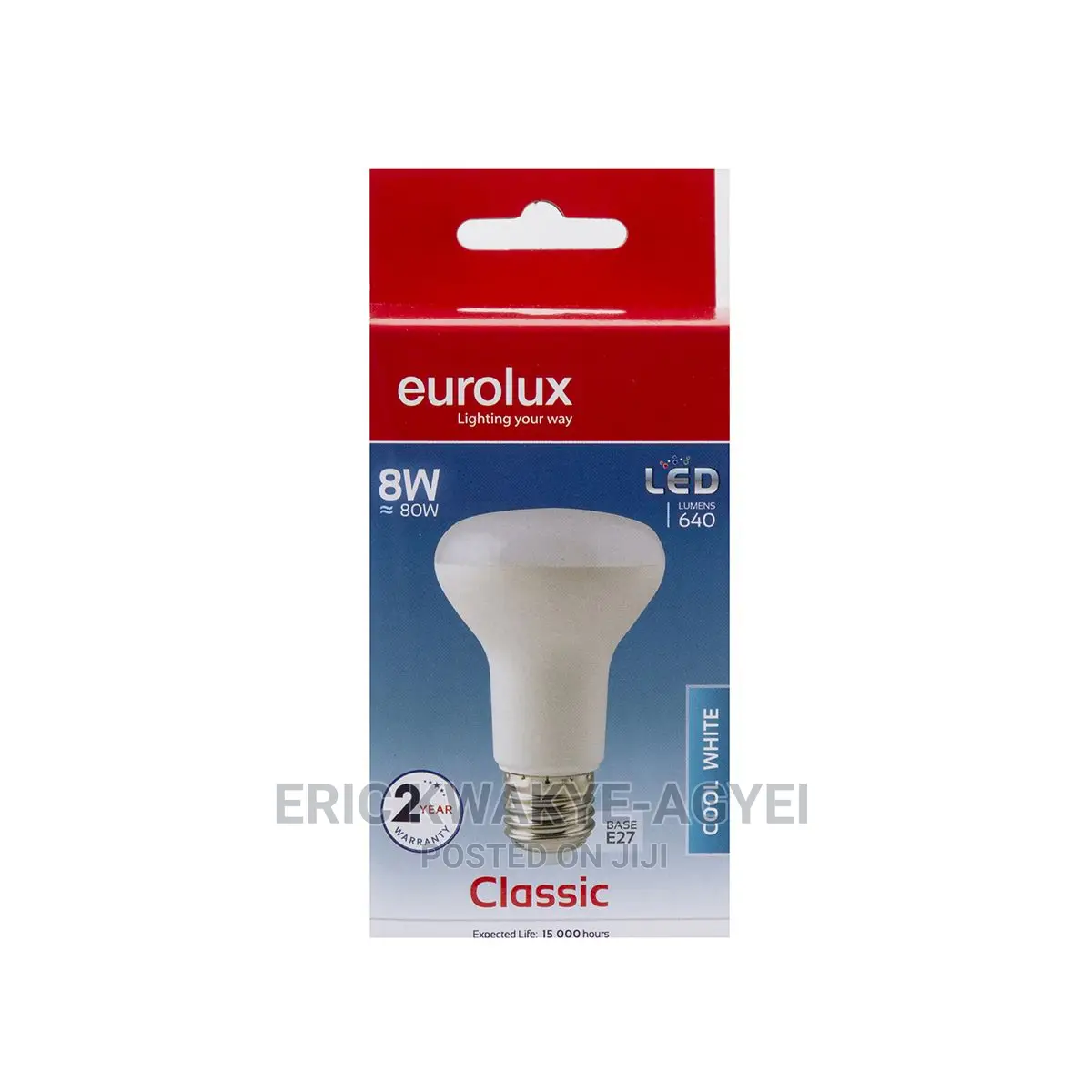 Eurolux R63 Refelctor Led 640 Lum E27 8w Cw
