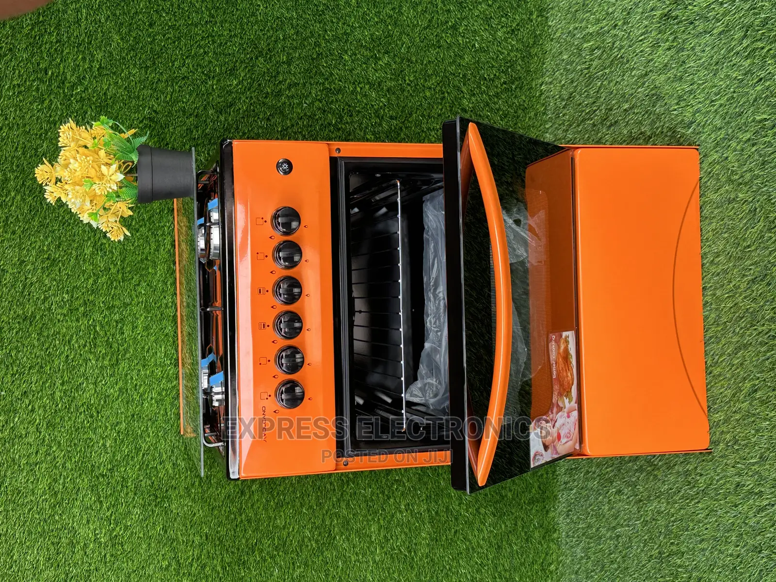 Designed in Italy 4burner Gas Cooker 50/50 Oven Stove Orange