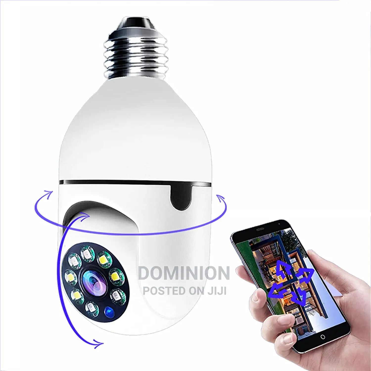 Wifi Wireless Light Bulb Camera 1080p 360 Degree 2.4ghz Dome